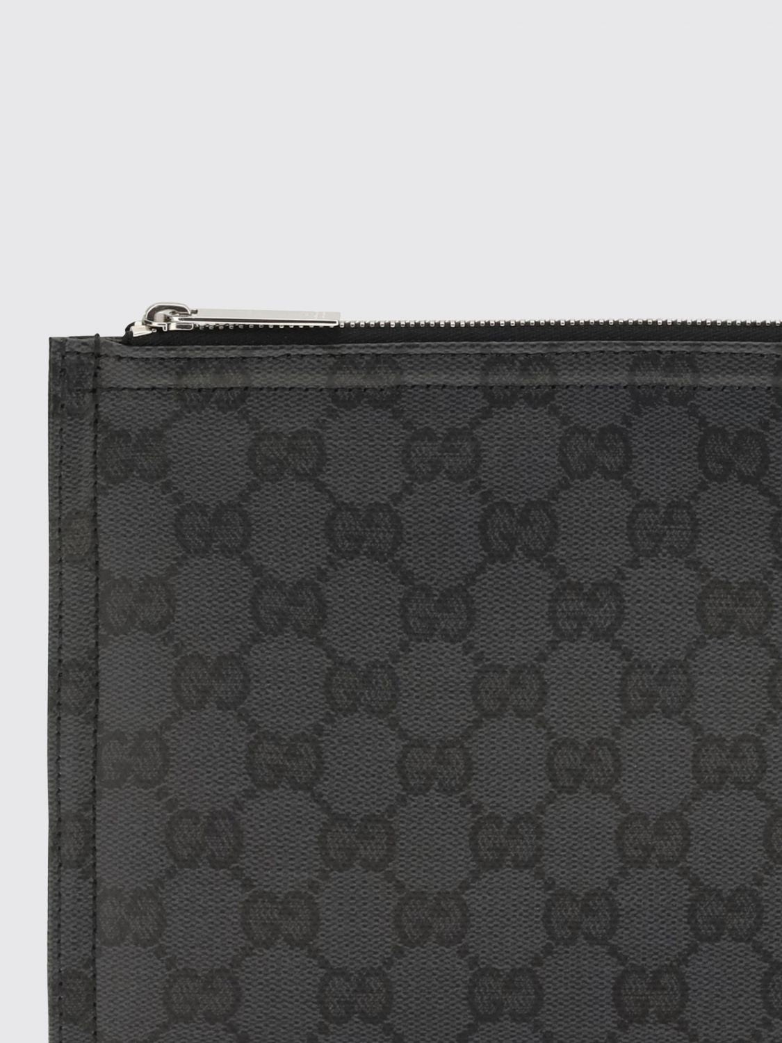 Gucci Men Gucci Black Gg Supreme Fabric Envelope Document Holder GUCCI