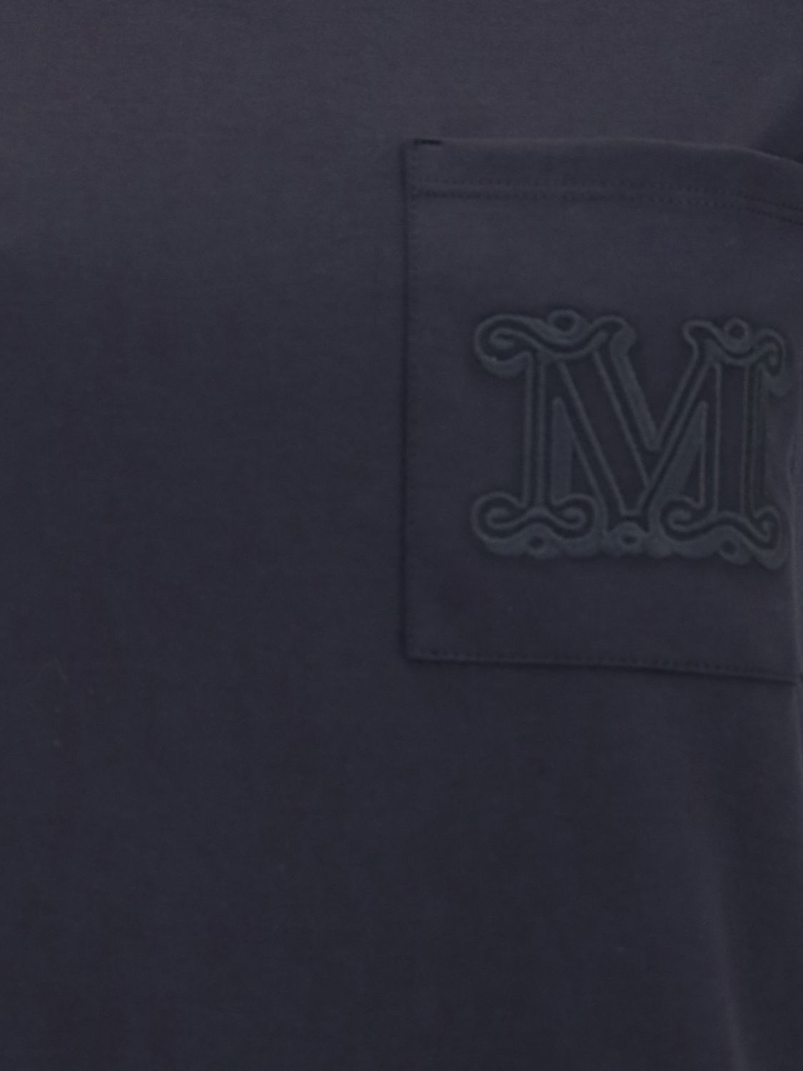 Max Mara Women Max Mara Cotton T-Shirt With Monogram And Patch Pocket MAX MARA