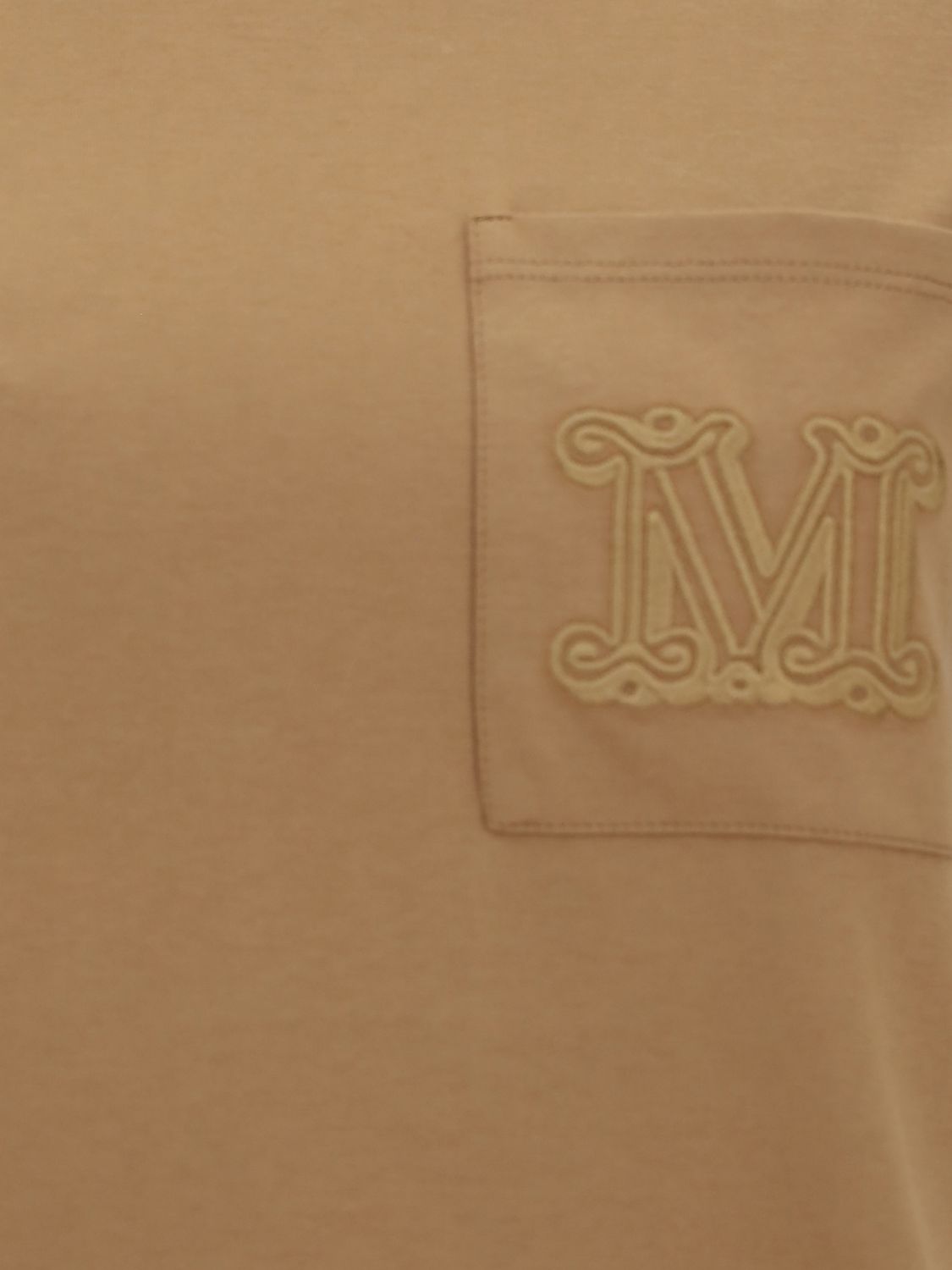 Max Mara Women Max Mara Cotton T-Shirt With Monogram And Patch Pocket MAX MARA