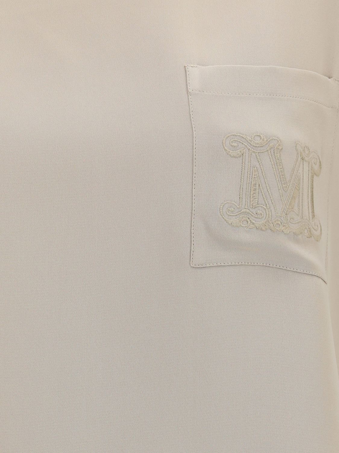 Max Mara Women Short-Sleeved Silk Blouse Max Mara With Tone-On-Tone Monogram MAX MARA