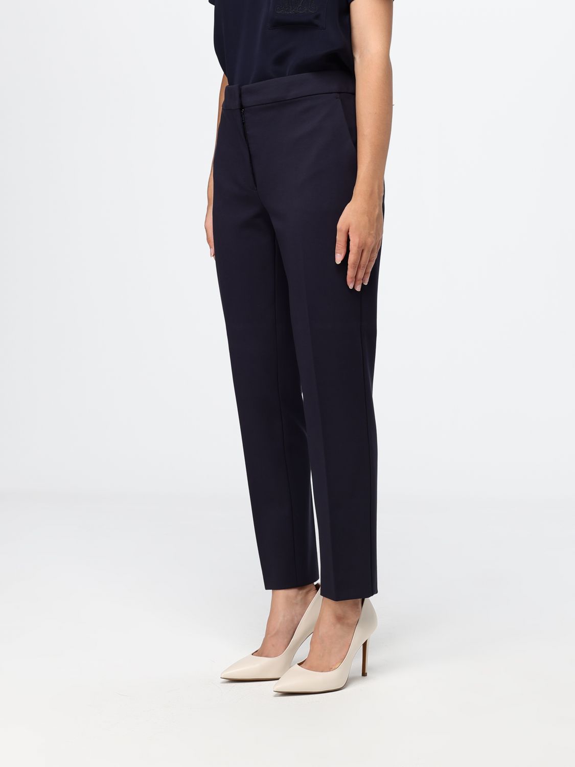 Max Mara Women Max Mara Pegno Slim Fit Chino Trousers In Jersey MAX MARA