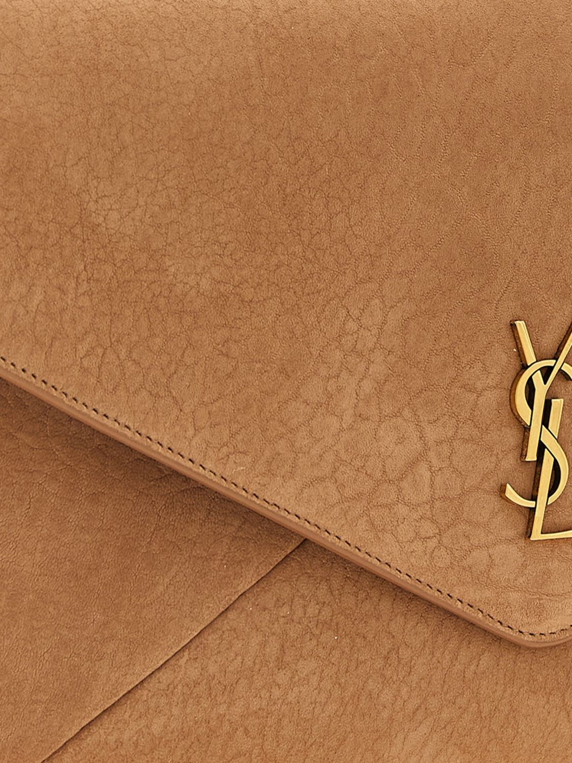 Saint Laurent Clutch Woman Brown SAINT LAURENT