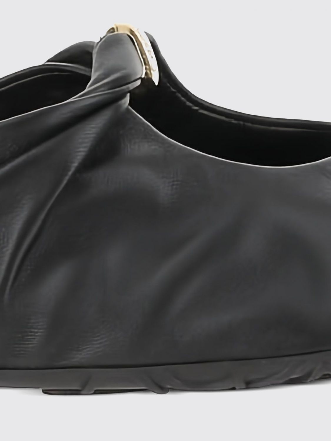 Loewe Women Loewe Pebble Round-Toe Monogram Lambskin Leather Ballet Flats LOEWE