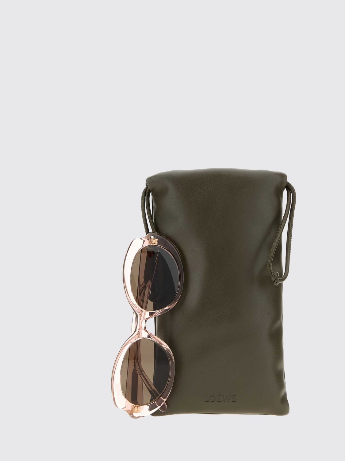 Loewe Women Loewe Pink Acetate Cat-Eye Sunglasses With Lettering Logo LOEWE