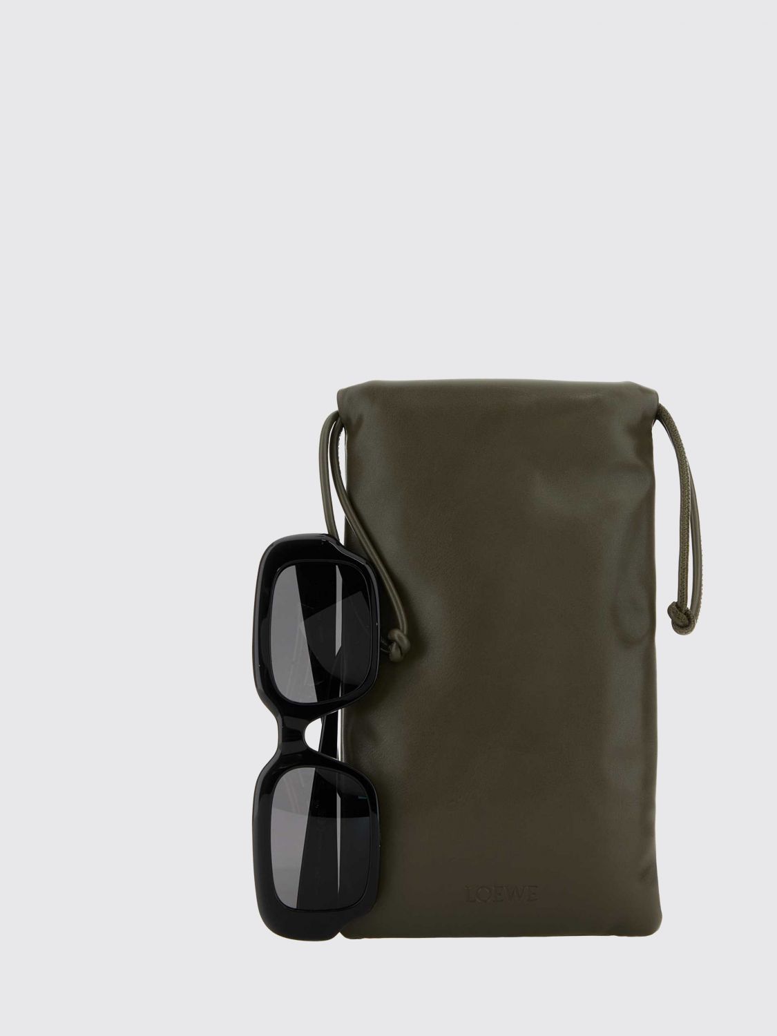 Loewe Women Loewe Slim Rectangular Cat-Eye Sunglasses In Black Acetate LOEWE