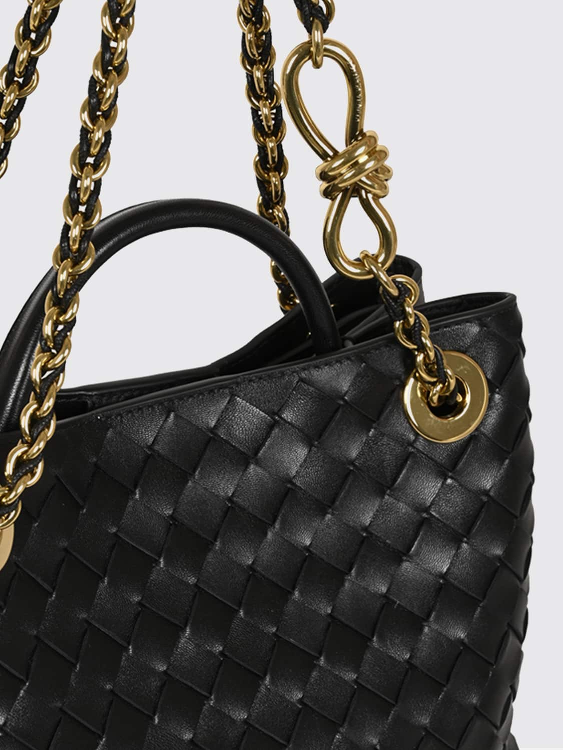 Bottega Veneta Women Andiamo Intrecciato Lambskin Handbag Bottega Veneta BOTTEGA VENETA