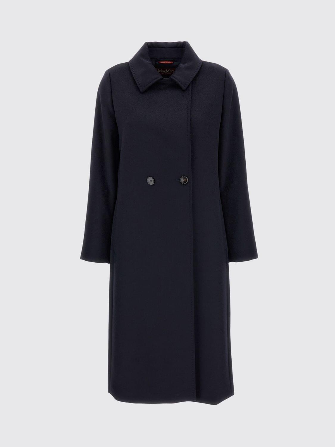 Max Mara Studio Coat Woman Blue MAX MARA STUDIO