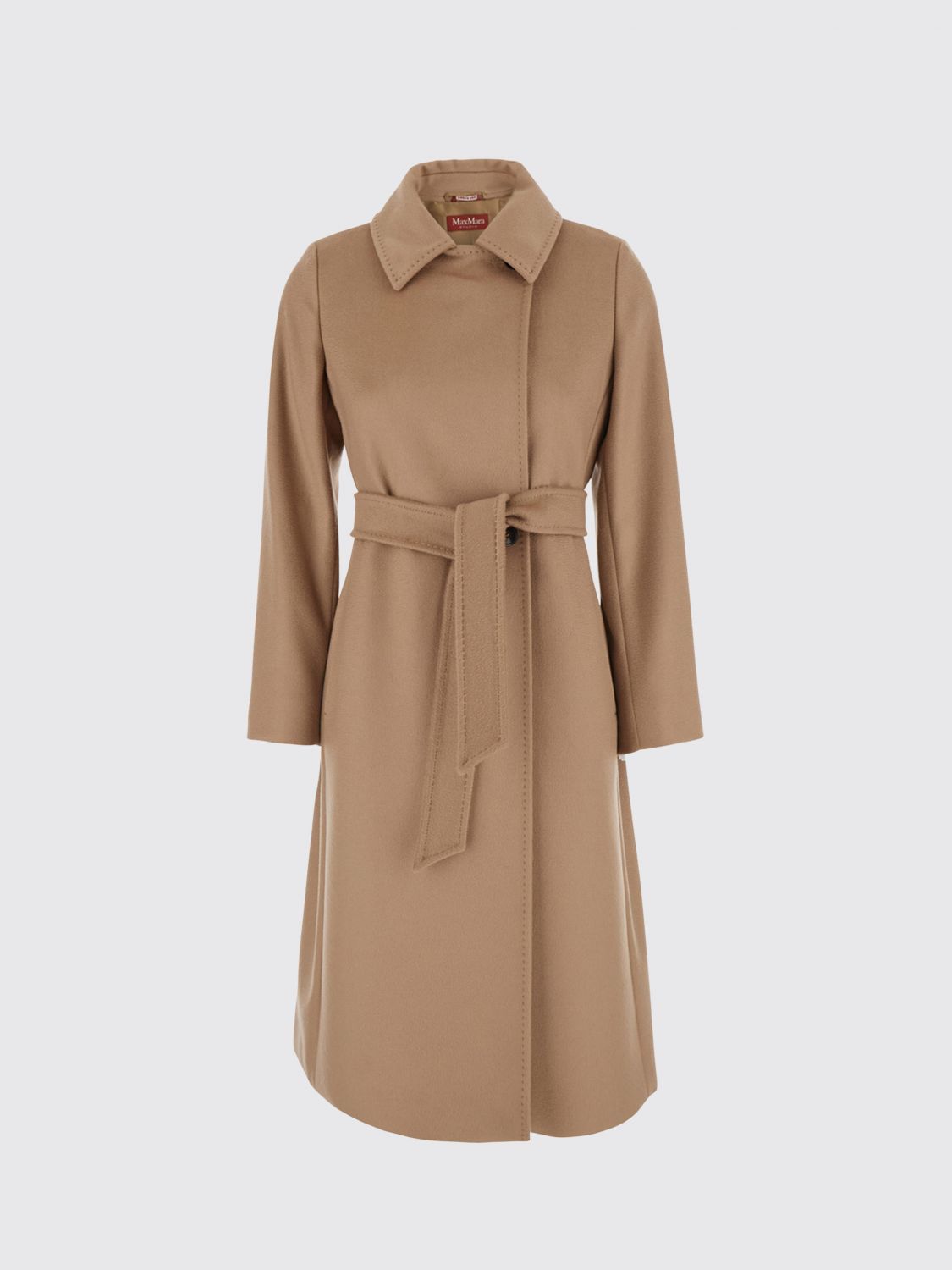 Max Mara Studio Coat Woman Brown MAX MARA STUDIO