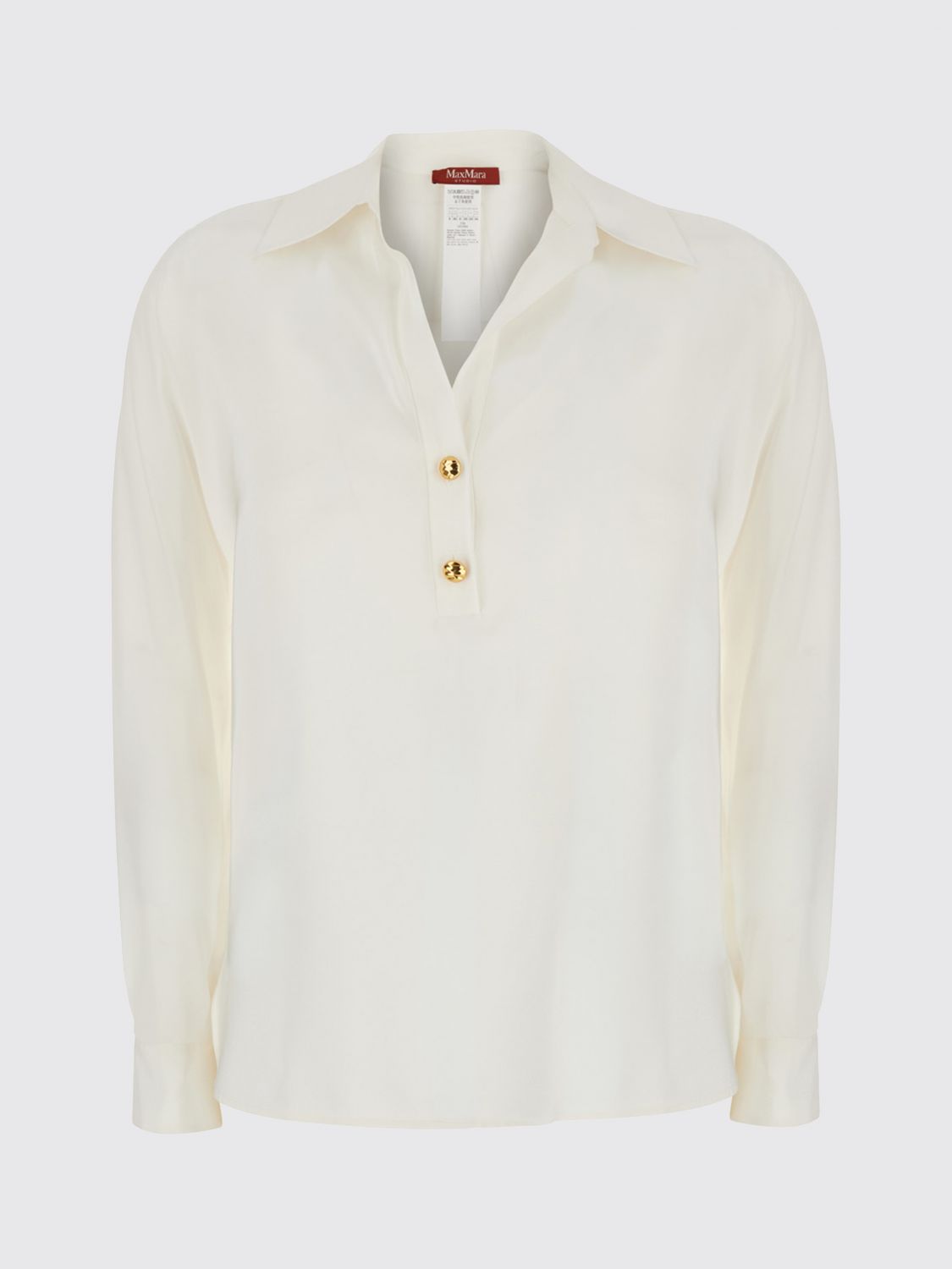 Max Mara Studio Polo Shirt Woman White MAX MARA STUDIO