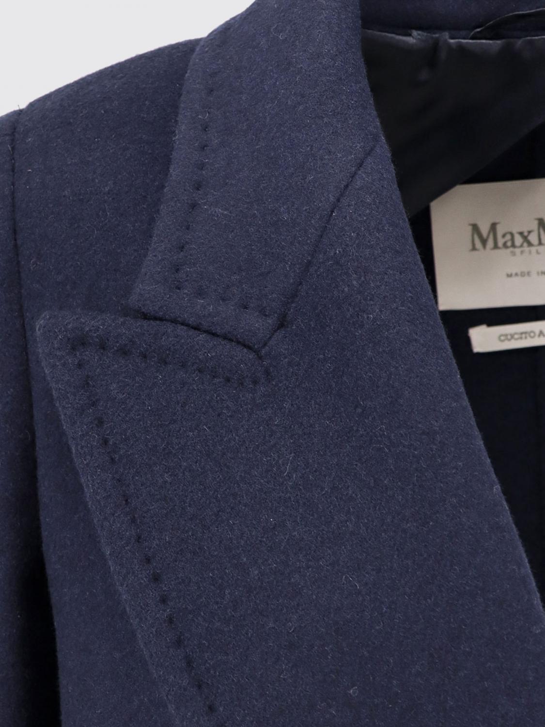 Max Mara Women Double-Breasted Long Coat Max Mara In Virgin Wool And Cashmere MAX MARA