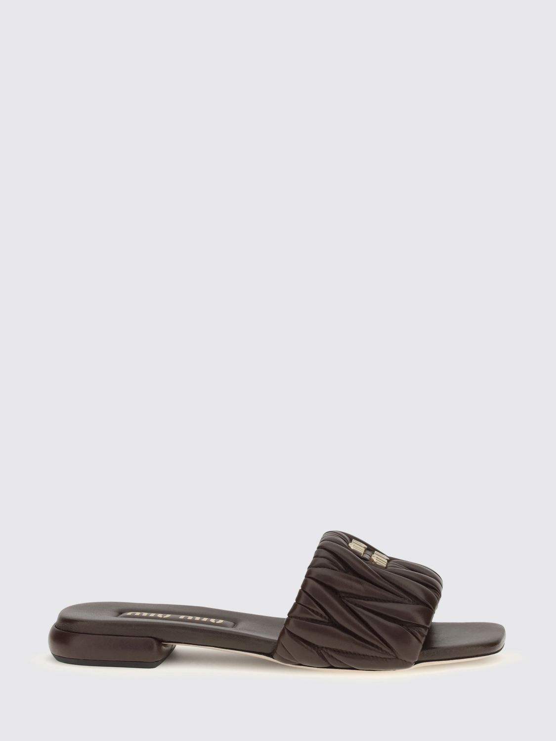 Miu Miu Heeled Sandal Woman Brown MIU MIU