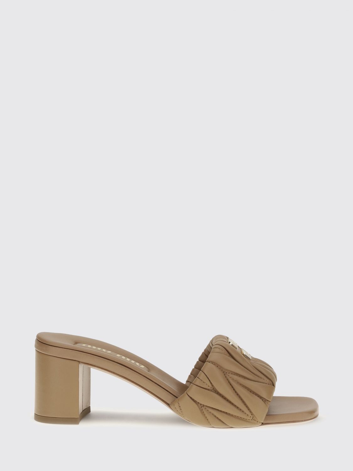Miu Miu Heeled Sandal Woman Brown MIU MIU