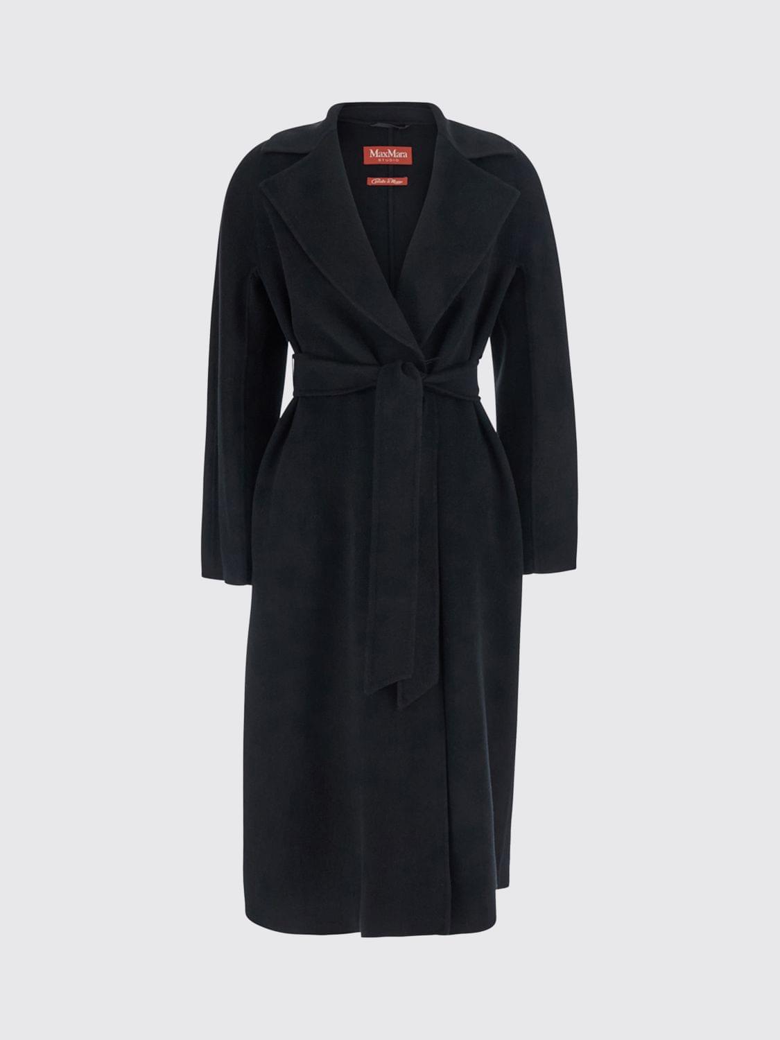 Max Mara Studio Coat Woman Black MAX MARA STUDIO