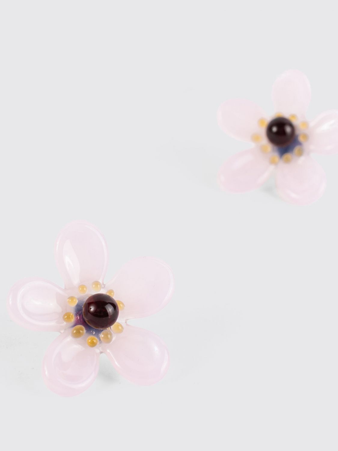 AlaiA Women AlaiA Bloom Flower-Shaped Glass And Brass Stud Earrings ALAIA