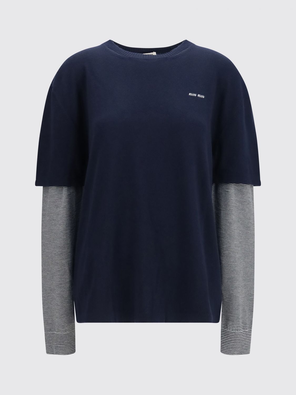 Miu Miu Sweater Woman Blue MIU MIU