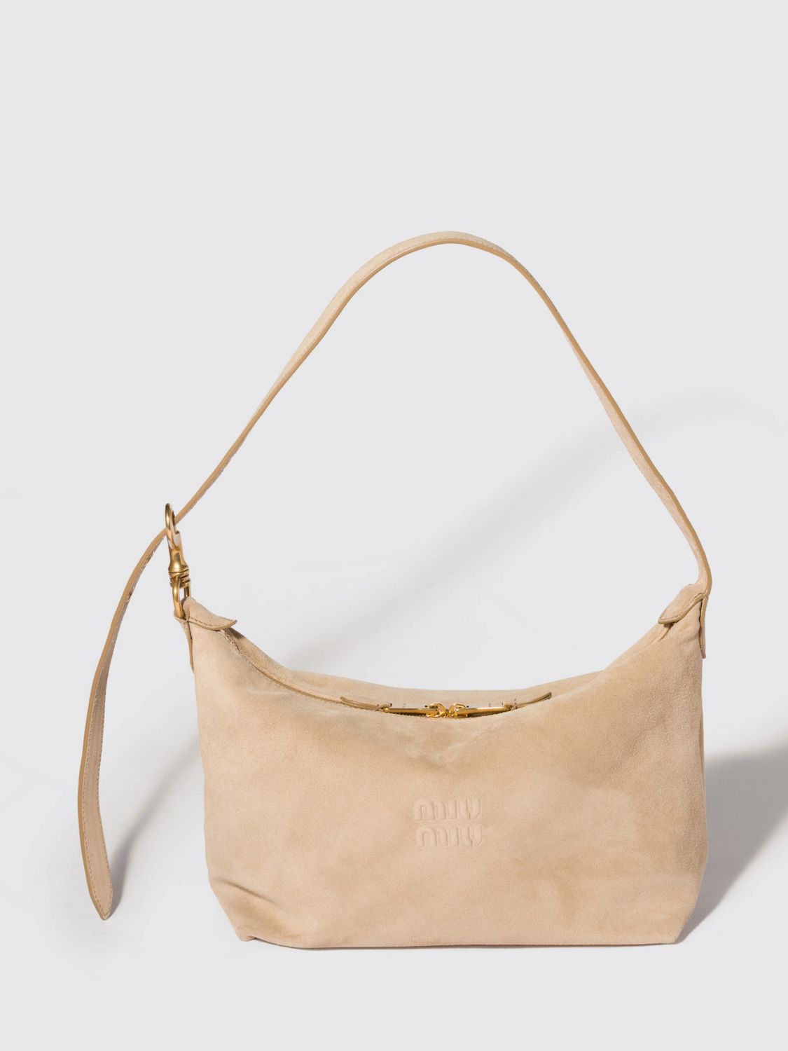 Miu Miu Shoulder Bag Woman Ecru MIU MIU