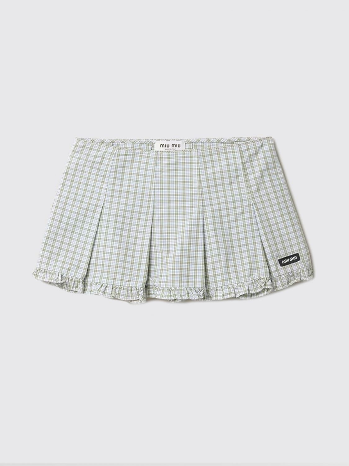 Miu Miu Skirt Woman Green MIU MIU