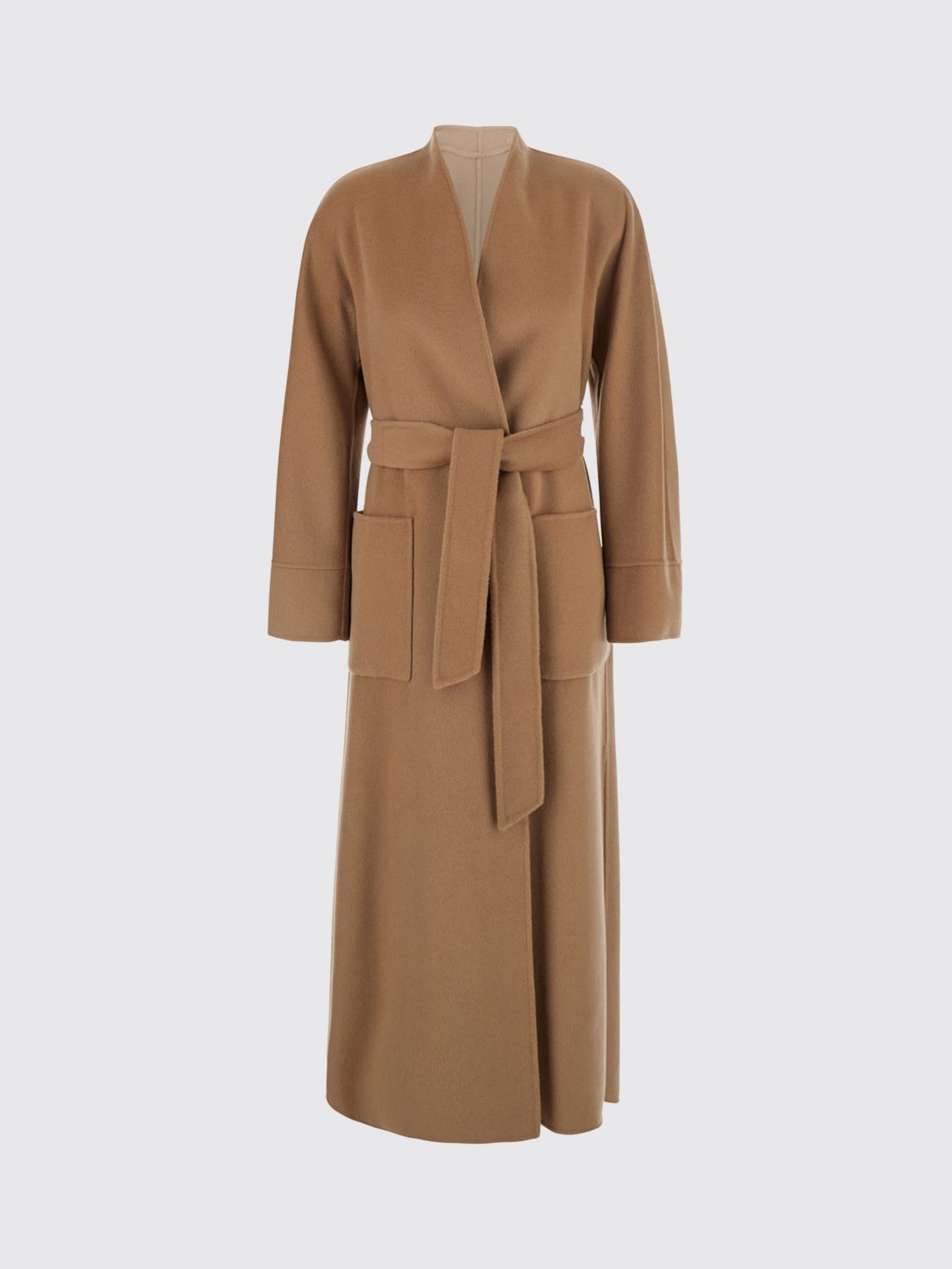 Max Mara Studio Coat Woman Camel MAX MARA STUDIO