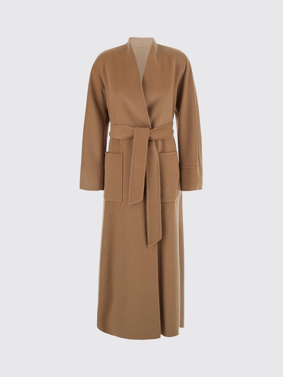 Max Mara Studio Coat Woman Camel MAX MARA STUDIO