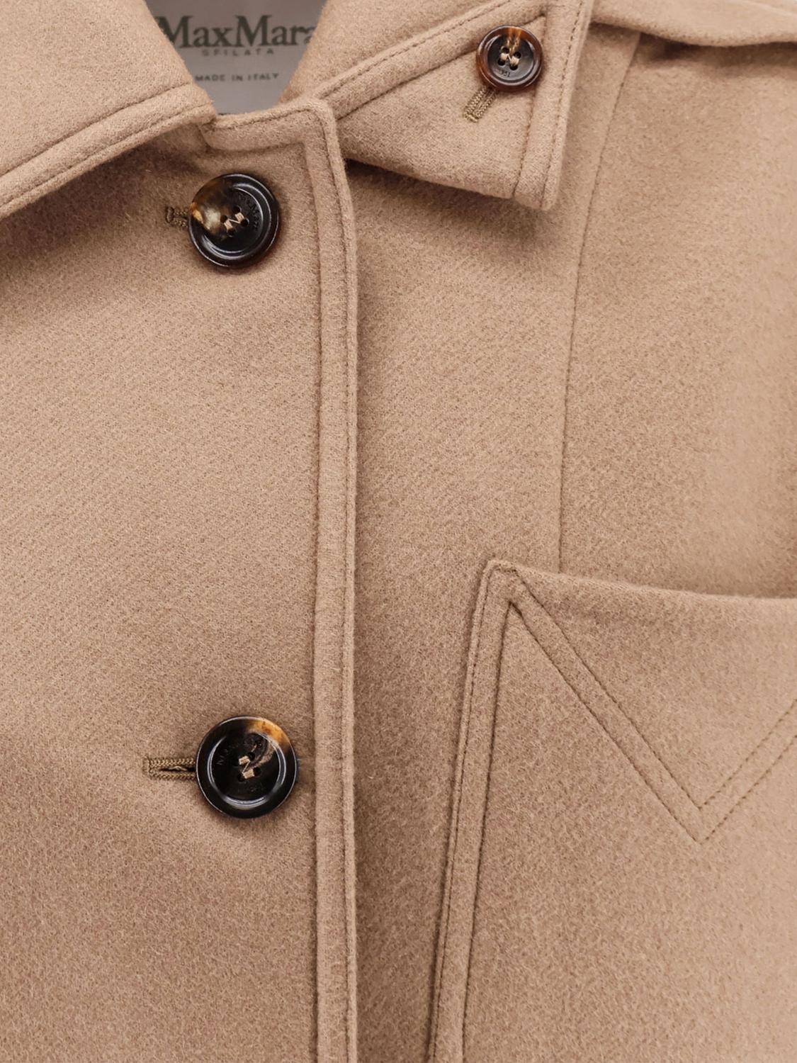 Max Mara Women Max Mara Single-Breasted Long Coat In Wool And Cashmere With Dropped Shoulders MAX MARA