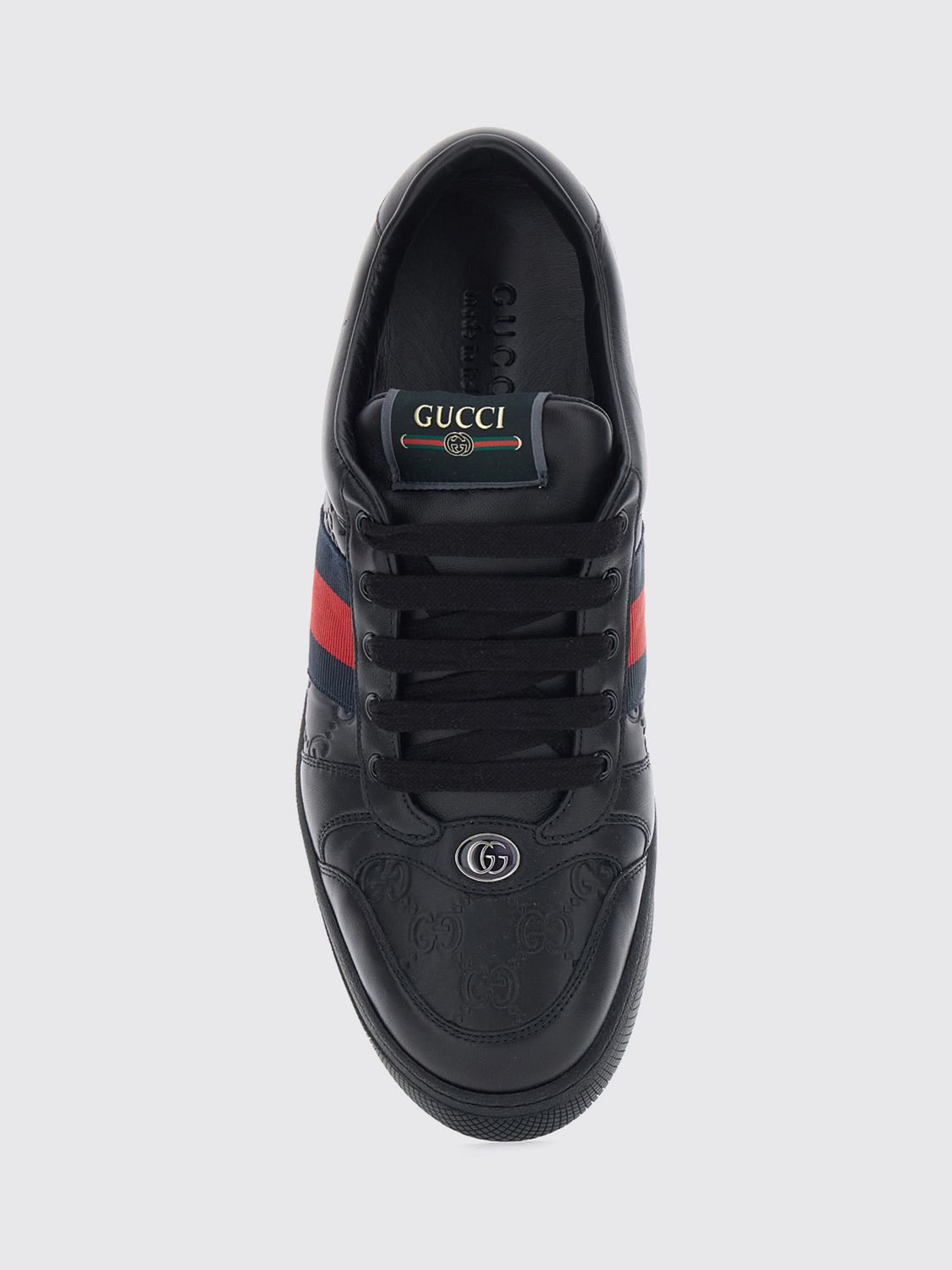 Gucci Women Screener Trainers Gucci In Lambskin With Embossed Gg Monogram GUCCI