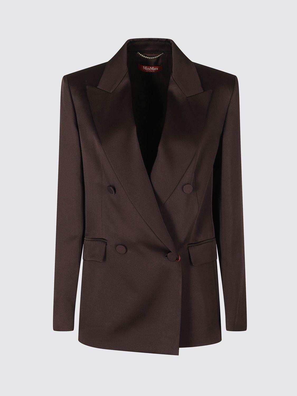 Max Mara Studio Jacket Woman Brown MAX MARA STUDIO