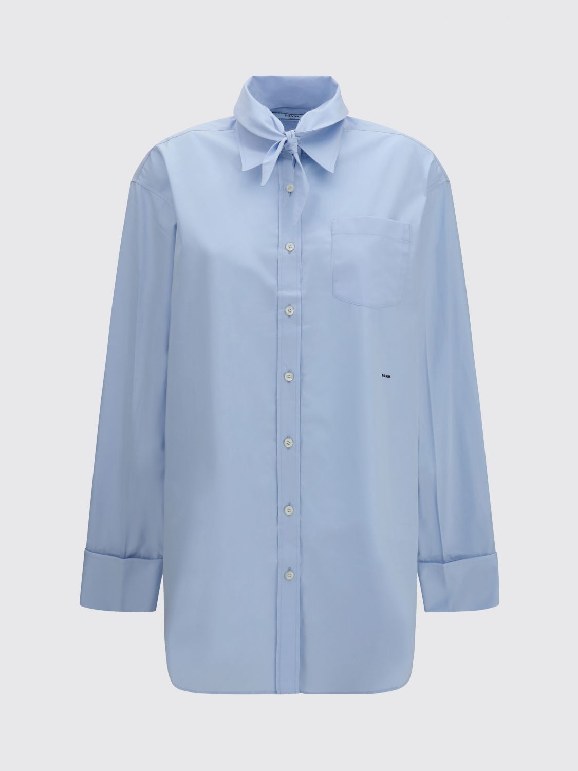 Prada Shirt Woman Gnawed Blue