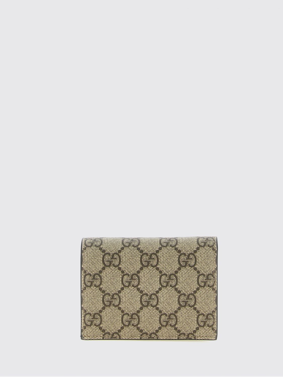 Gucci Wallet In Gg Supreme Fabric And Leather With Flap Closure GUCCI