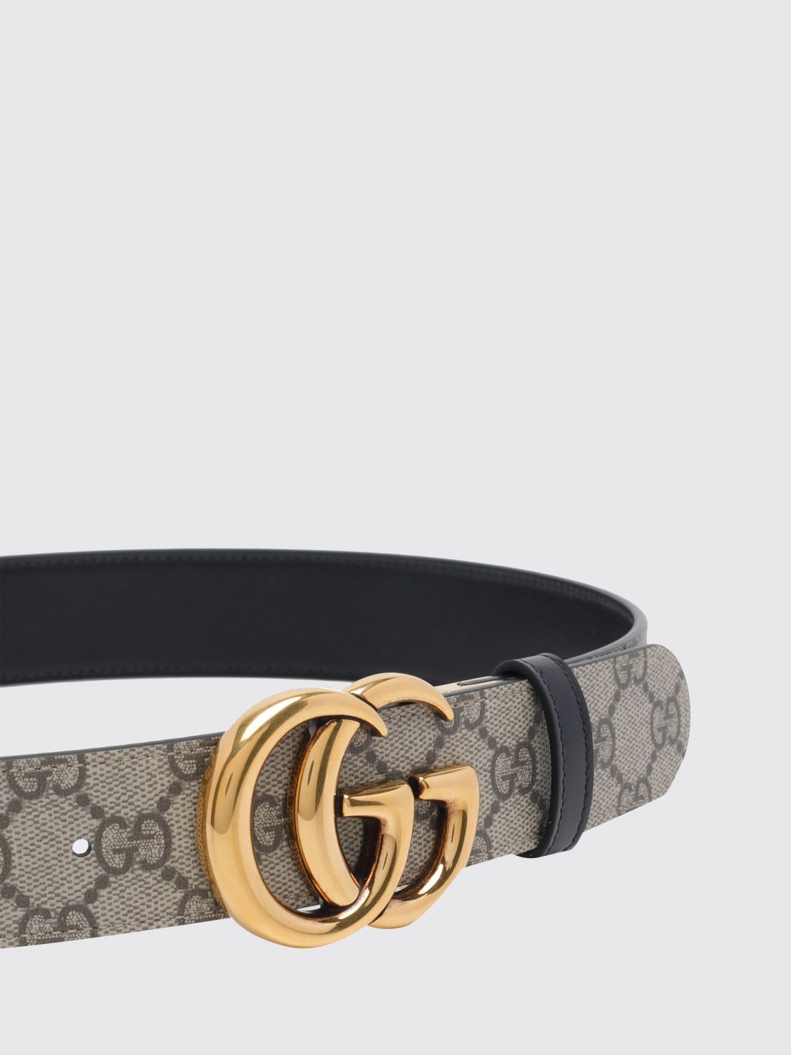Gucci Women Gucci Gg Marmont Reversible Supreme Canvas Belt With Monogram Buckle GUCCI