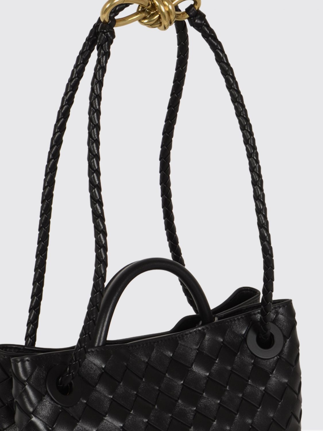 Bottega Veneta Women Andiamo Small Handbag Bottega Veneta In Woven Leather With A Shoulder Strap BOTTEGA VENETA
