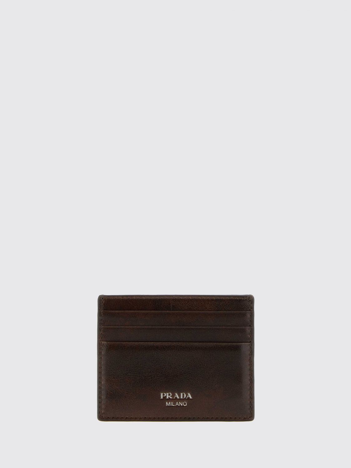 Prada Wallet Men Brown PRADA