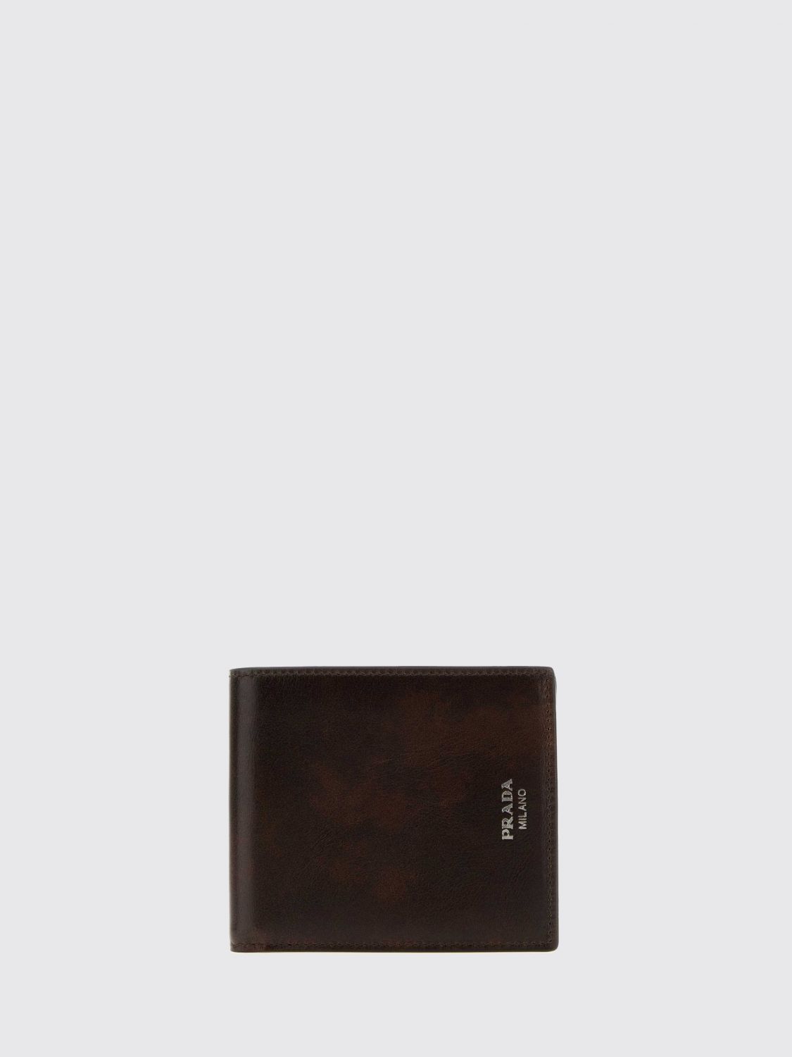Prada Wallet Men Brown PRADA