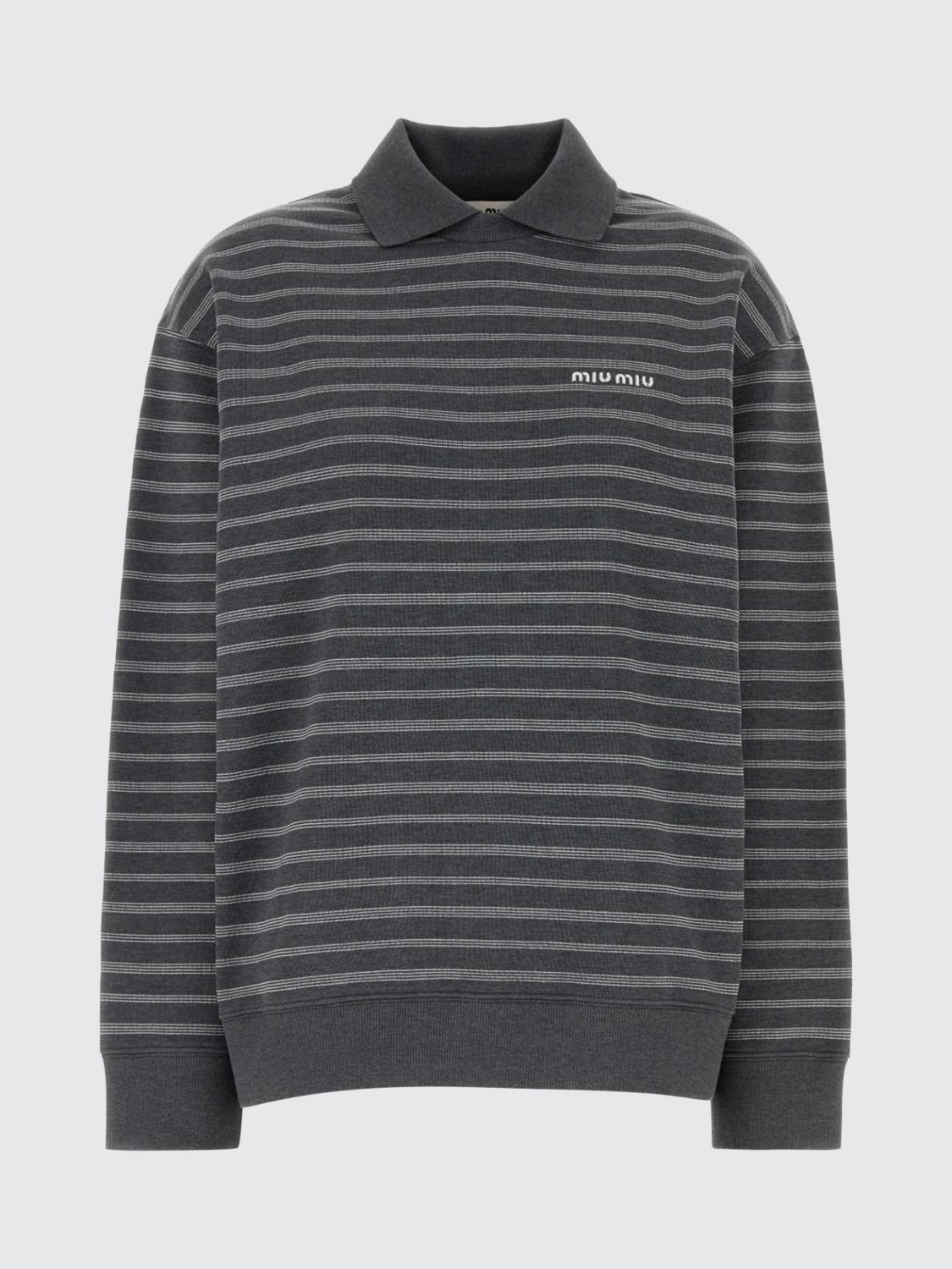 Miu Miu Polo Shirt Woman Grey MIU MIU