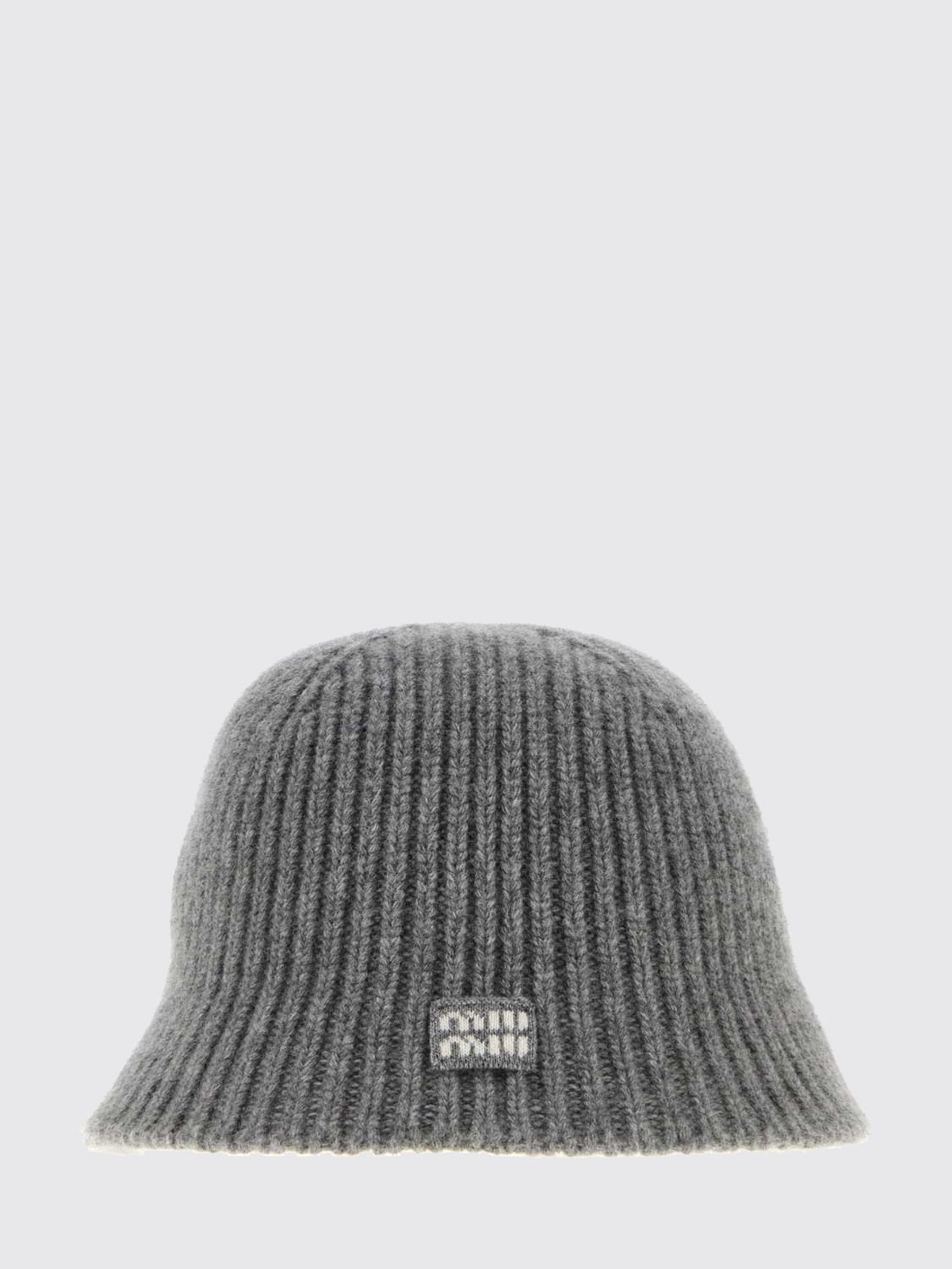 Miu Miu Hat Woman Grey MIU MIU