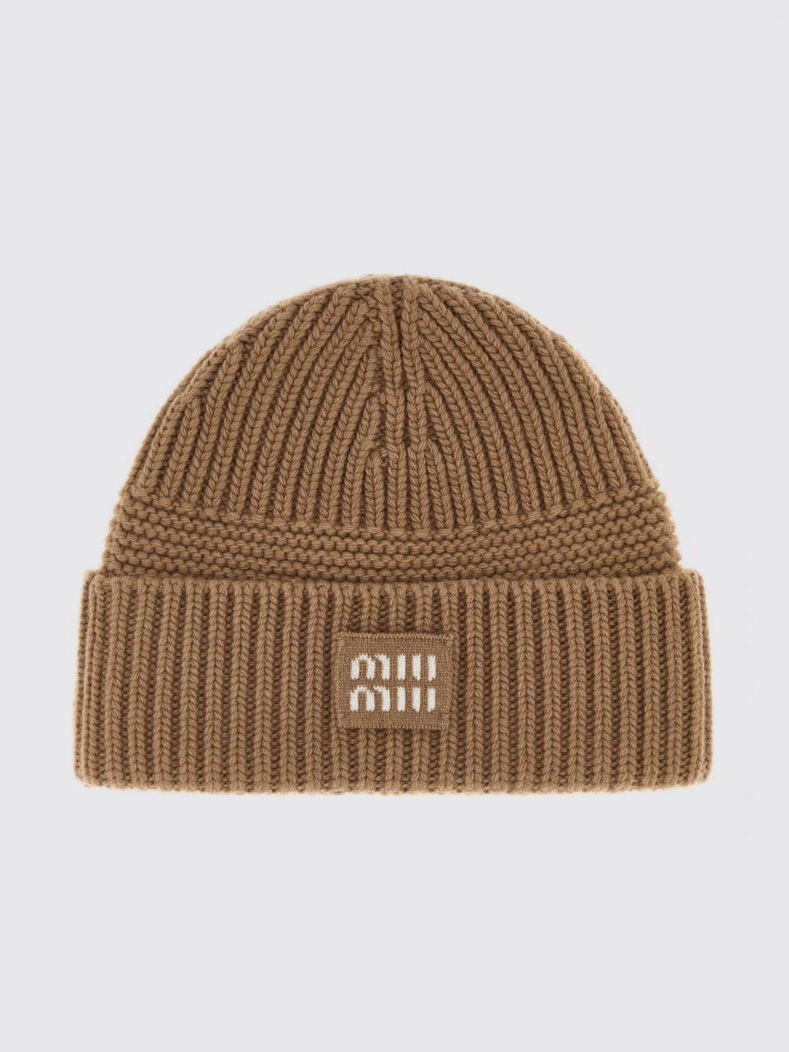 Miu Miu Hat Woman Camel MIU MIU