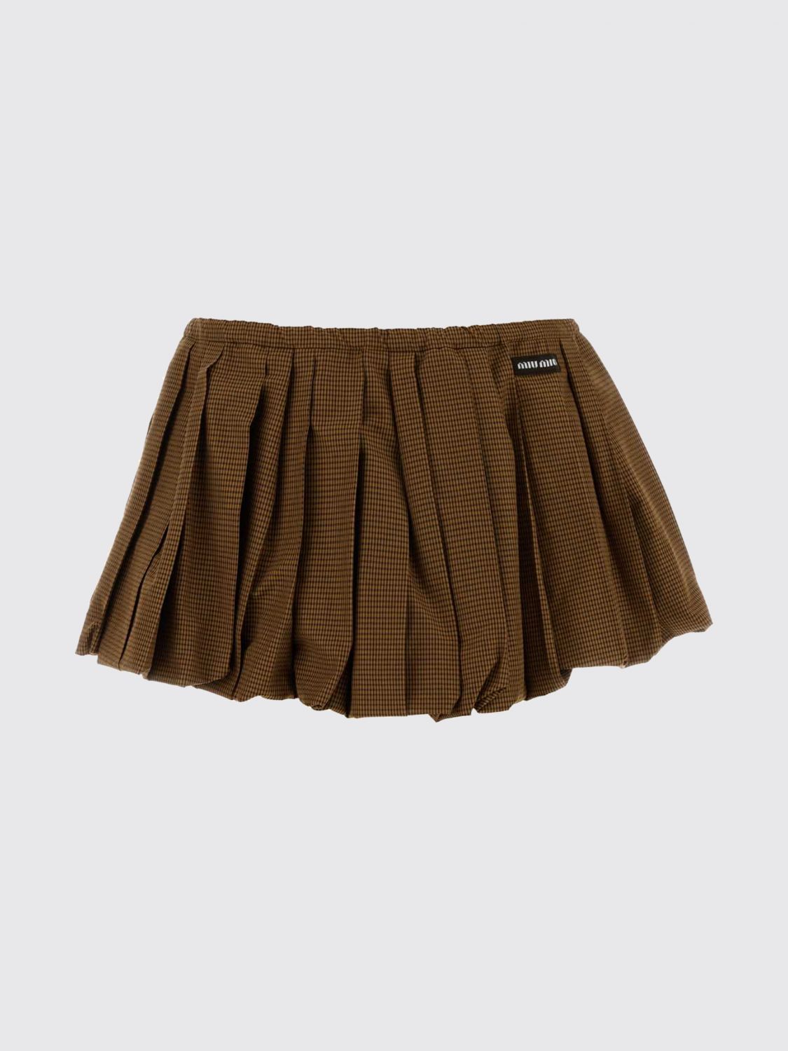 Miu Miu Skirt Woman Brown MIU MIU