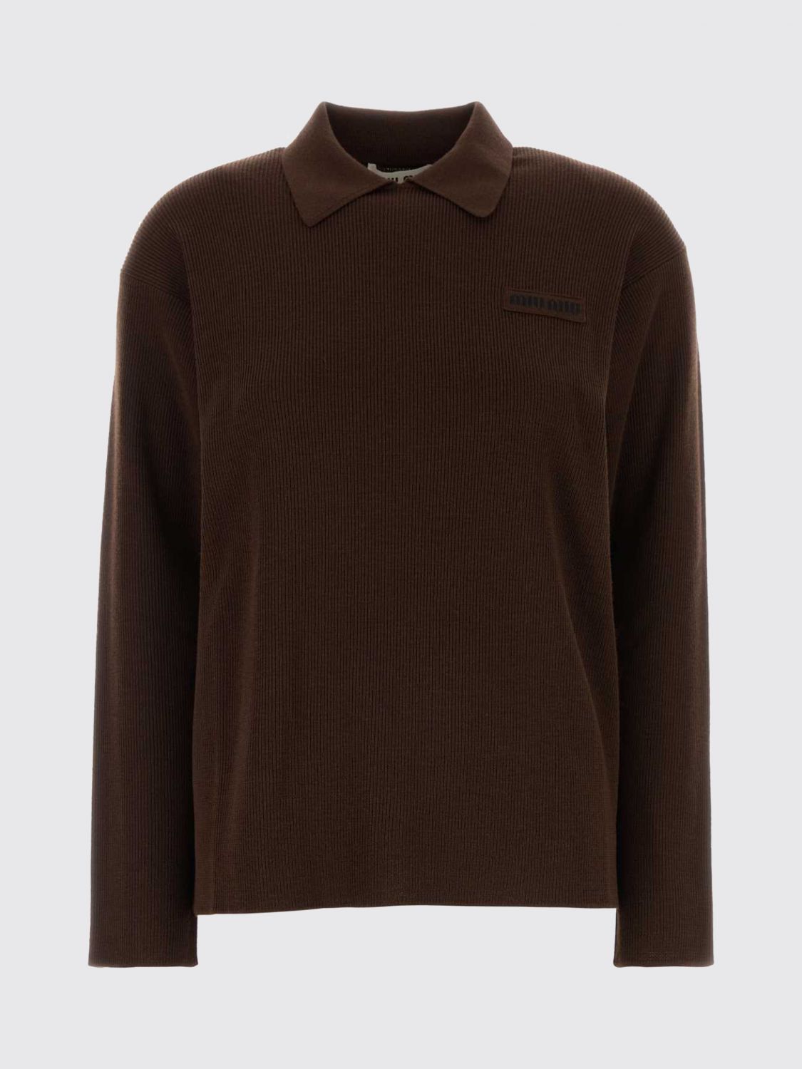 Miu Miu Polo Shirt Woman Brown MIU MIU