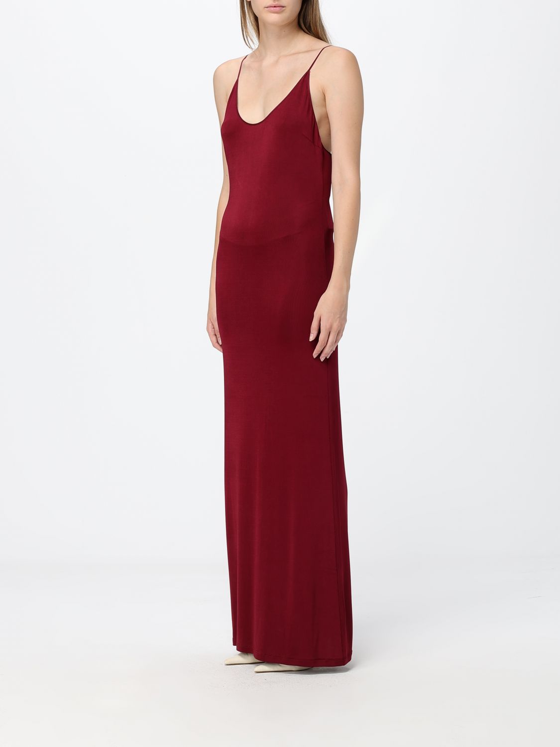 Saint Laurent Dress Woman Burgundy SAINT LAURENT