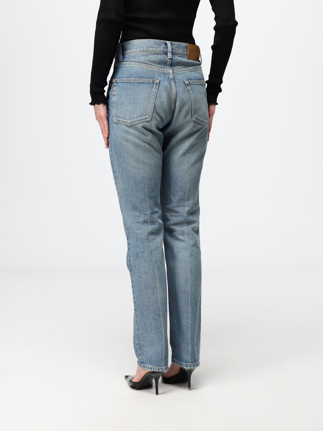 Saint Laurent Jeans Woman Blue SAINT LAURENT