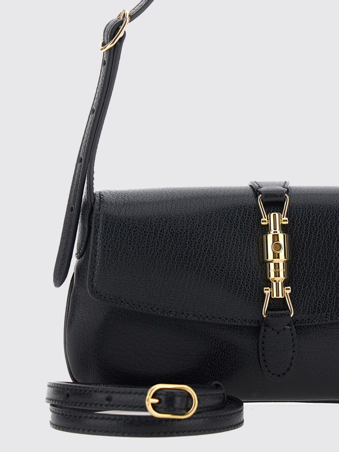 Gucci Women Gucci Jackie Mini Leather Shoulder Bag With Removable Strap GUCCI