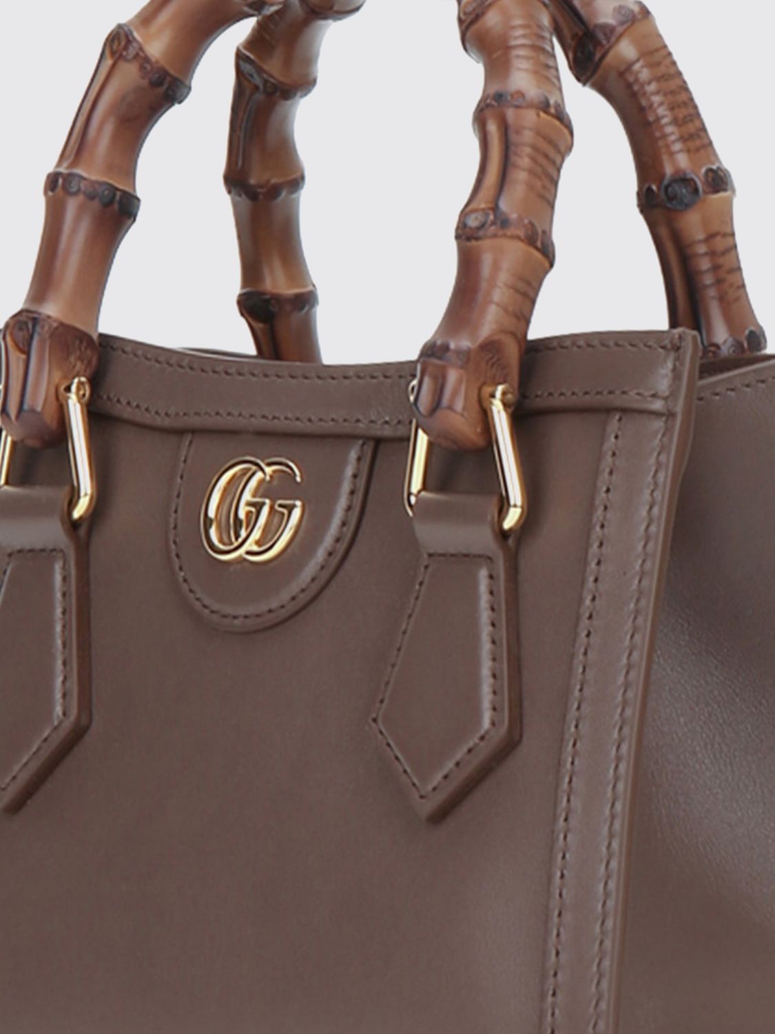 Gucci Women Gucci Diana Mini Smooth Leather Top Handle Bag With Bamboo Handles GUCCI