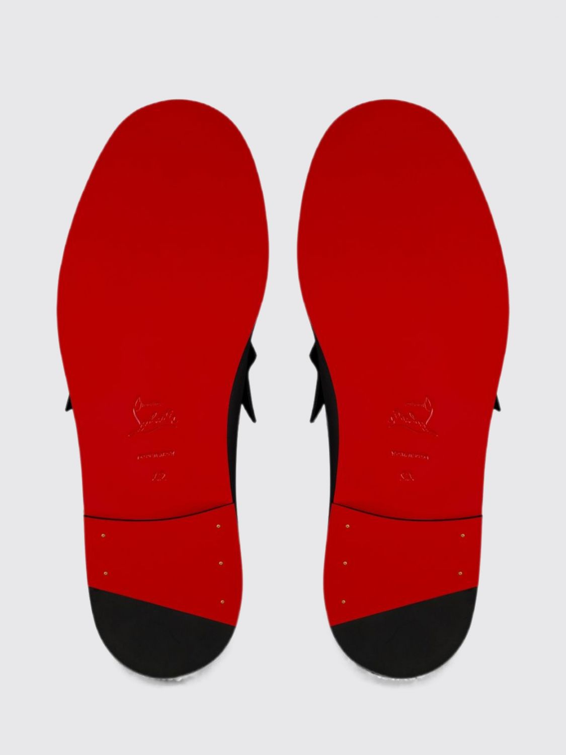 Christian Louboutin Men Christian Louboutin Smooth Calfskin Penny Loafers With Red Sole CHRISTIAN LOUBOUTIN