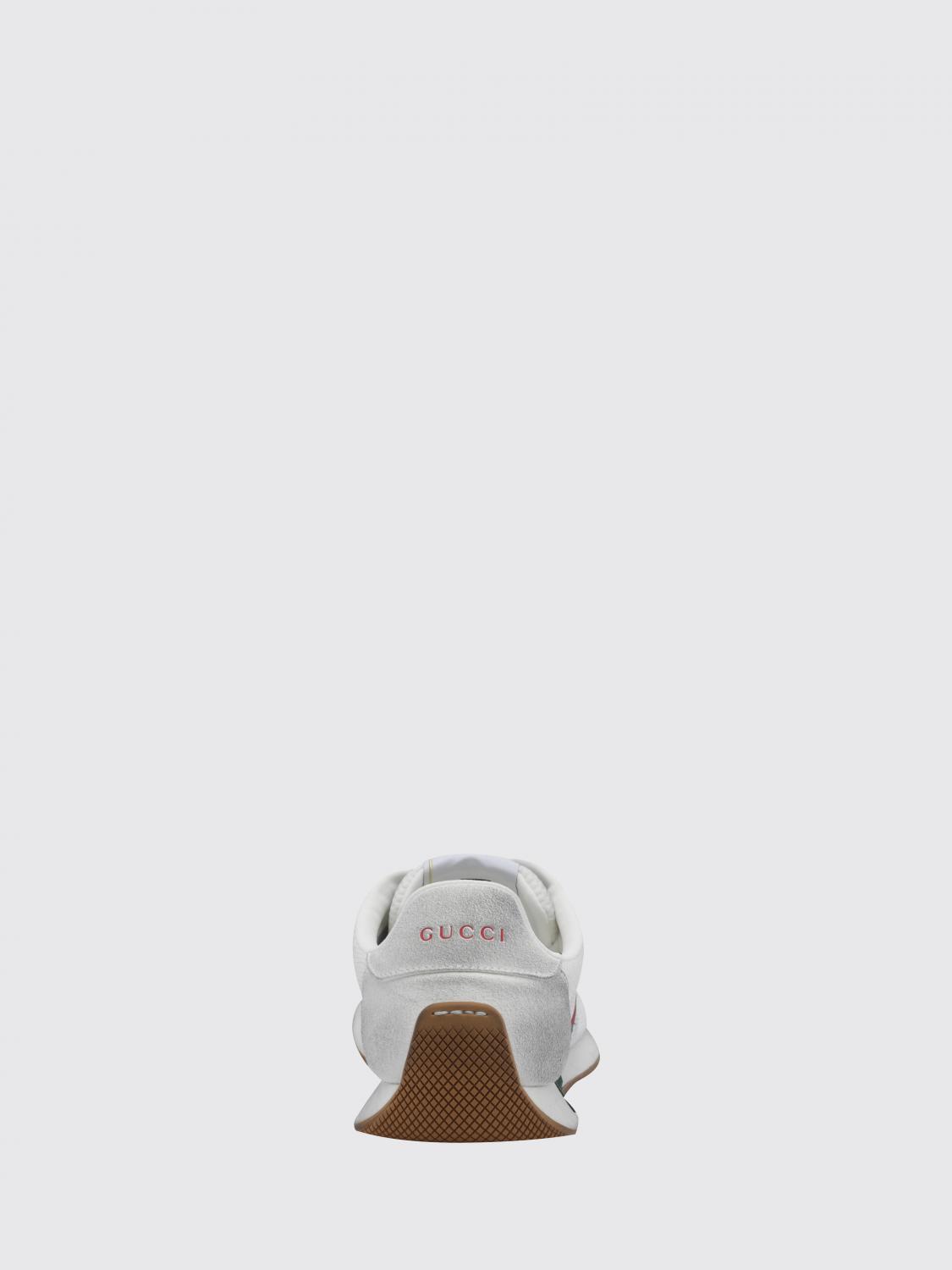 Gucci Men Tempo Distressed Leather And Mesh Low-Top Sneakers Gucci With Web Stripe GUCCI