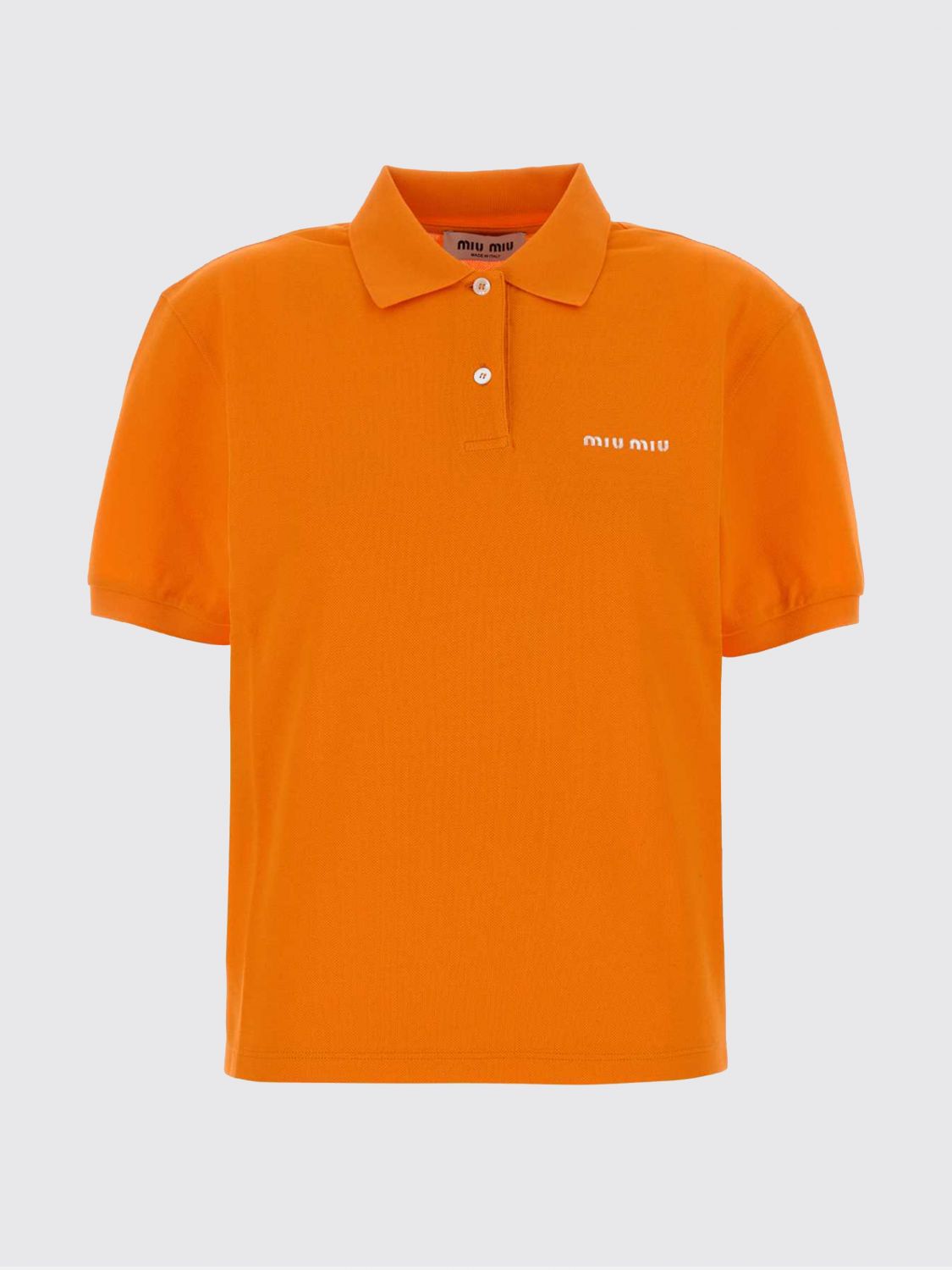Miu Miu Polo Shirt Woman Orange MIU MIU