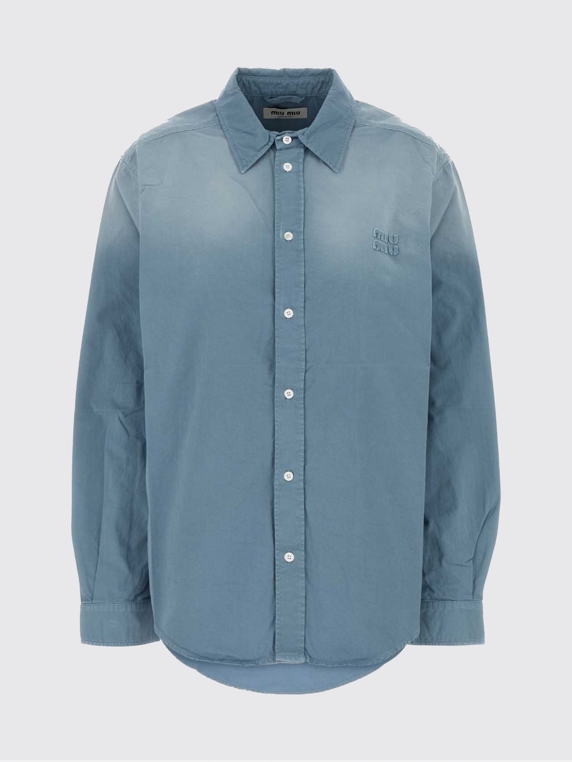 Miu Miu Shirt Woman Blue MIU MIU