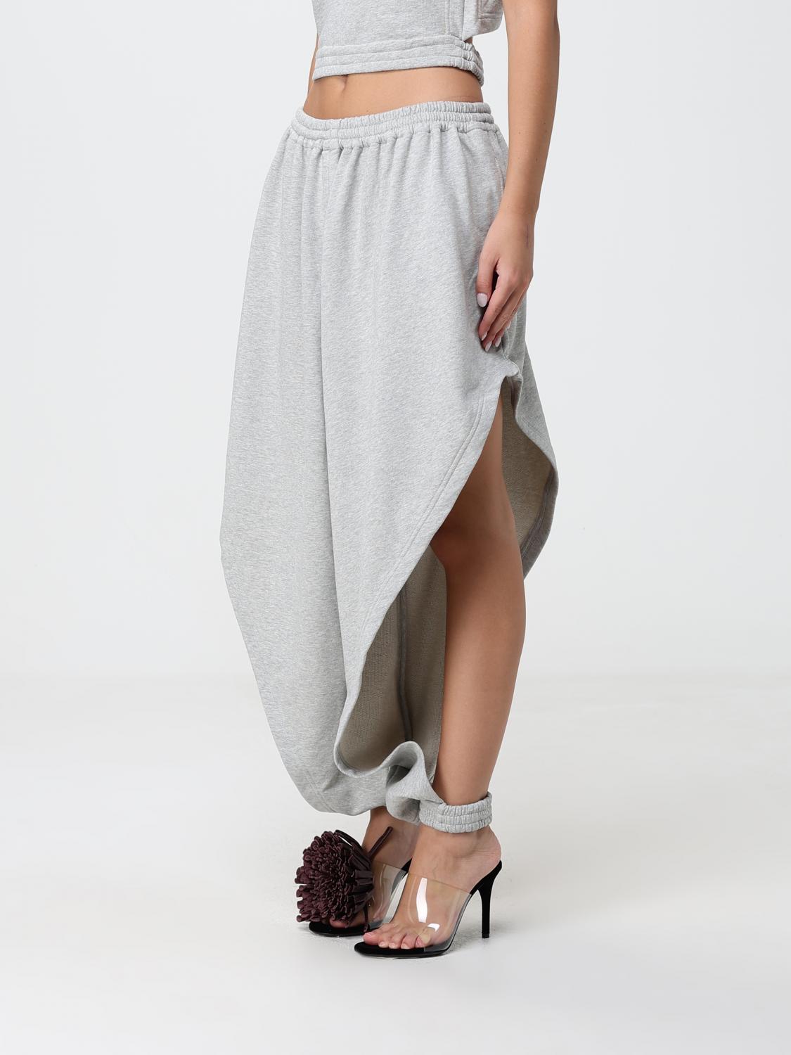 Alai�A Women Wide-Leg Jogging Trousers Alaia In Cotton Blend With Cut-Outs