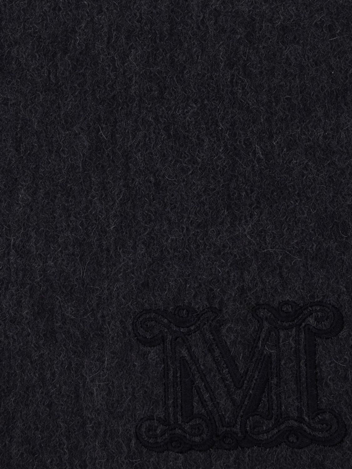 Max Mara Women Max Mara 100% Pure Cashmere Scarf With Embroidered Logo Detail MAX MARA