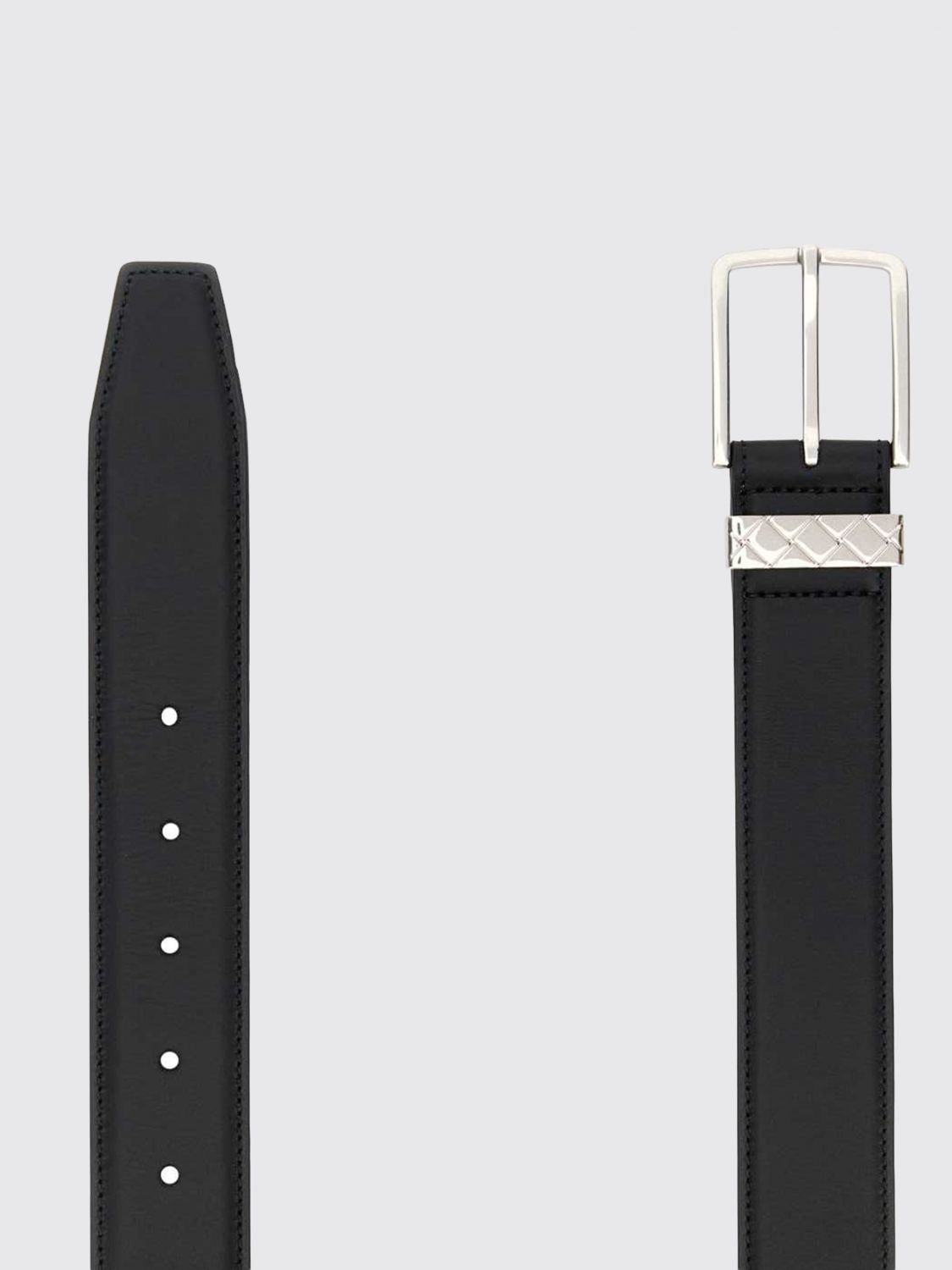 Bottega Veneta Men Bottega Veneta Classic Calfskin Leather Belt With Engraved Buckle BOTTEGA VENETA