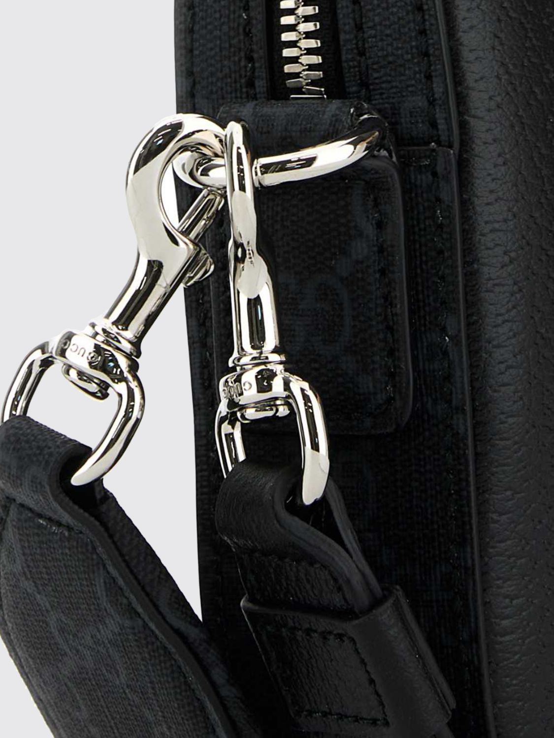 Gucci Men Embossed Calfskin Camera Bag Gucci With Logo And Removable Strap GUCCI