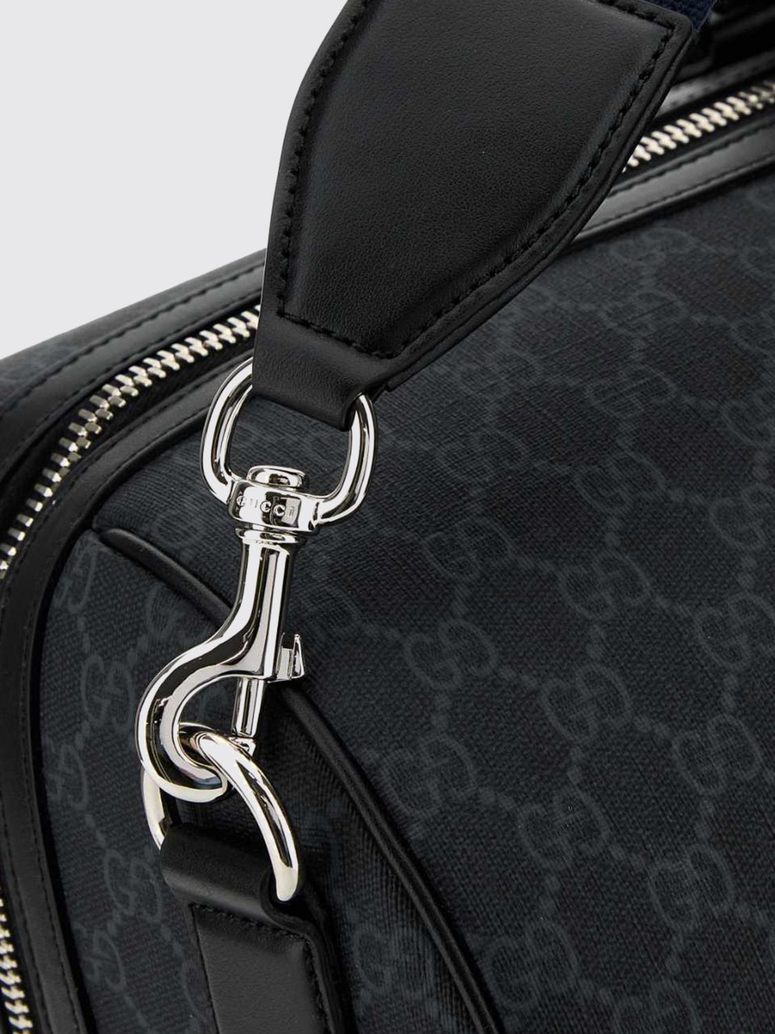 Gucci Men Large Gg Supreme Duffle Bag Gucci With Monogram And Leather Details GUCCI